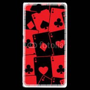 Coque Sony Xperia Z Cartes rouges et noires 5