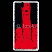 Coque Sony Xperia Z Red hand show fuck