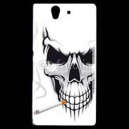 Coque Sony Xperia Z Tête de mort fumeur