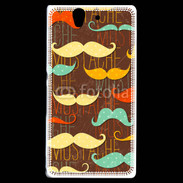 Coque Sony Xperia Z Fond en moustache