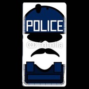 Coque Sony Xperia Z Moustache policier