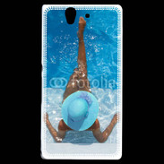 Coque Sony Xperia Z Femme à la piscine