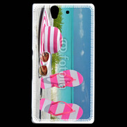 Coque Sony Xperia Z La vie en rose à la plage