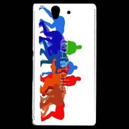 Coque Sony Xperia Z Illustration mêlée de rugby