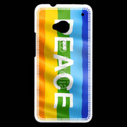Coque HTC One Rainbow peace 5