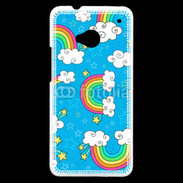 Coque HTC One Ciel Rainbow