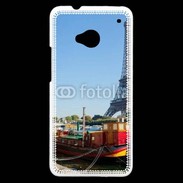 Coque HTC One Tour Eiffel vue des bords de Seine