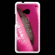 Coque HTC One Lèvres roses