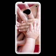 Coque HTC One Famille main dans la main