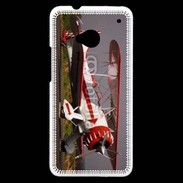 Coque HTC One Biplan blanc et rouge
