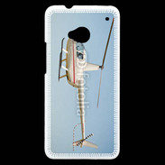 Coque HTC One Hélicoptère R44 blanc