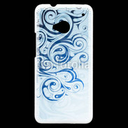 Coque HTC One Fond tribal bleu