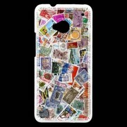 Coque HTC One Patchwork de timbres