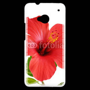 Coque HTC One Hibiscus rouge