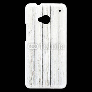 Coque HTC One Aspect bois blanc vieilli