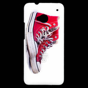 Coque HTC One Chaussure Converse rouge