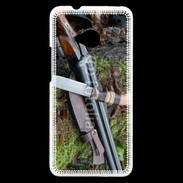 Coque HTC One Fusil de chasse et couteau 2