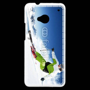 Coque HTC One Skieur en montagne