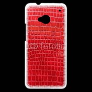 Coque HTC One Effet crocodile rouge