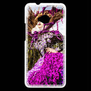 Coque HTC One Femme florale