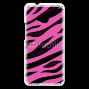 Coque HTC One Fashion zèbre rose
