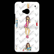 Coque HTC One Illustration fashion girl 2
