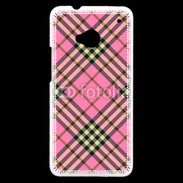 Coque HTC One Déco fashion rose et marron
