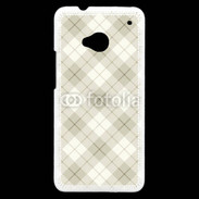 Coque HTC One Effet écossais beige clair