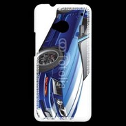 Coque HTC One Mustang bleue