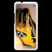 Coque HTC One Belle voiture jaune et noire