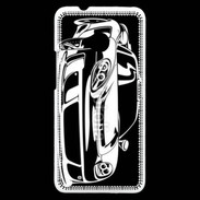 Coque HTC One Illustration voiture de sport en noir et blanc