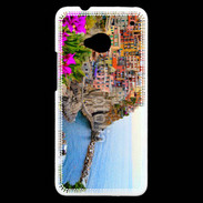 Coque HTC One Cote italienne fleurie