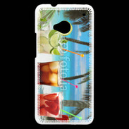 Coque HTC One Cocktail sur la plage