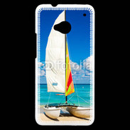 Coque HTC One Bateau plage de Cuba