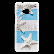 Coque HTC One La mer en bleu et blanc