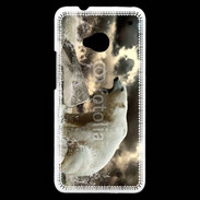 Coque HTC One Ours blanc en colère