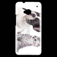 Coque HTC One Duo chien et chat