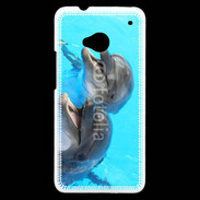Coque HTC One Duo de dauphins