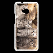 Coque HTC One Chaton gris 2