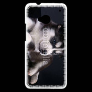Coque HTC One Chiot Husky de Sibérie