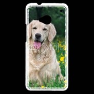 Coque HTC One Portrait de Chien Golden 5