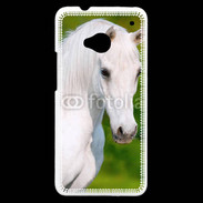 Coque HTC One Portrait cheval blanc 10