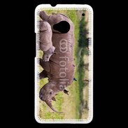 Coque HTC One Rhinocéros et son petit