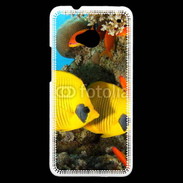 Coque HTC One Poissons exotiques jaune 5