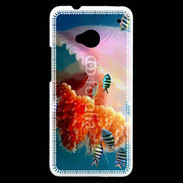Coque HTC One Méduse géante et poissons