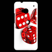 Coque HTC One Jeu de dés rouges