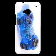 Coque HTC One Manette de jeux bleue