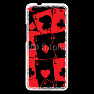 Coque HTC One Cartes rouges et noires 5