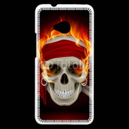 Coque HTC One Tête de mort en flamme
