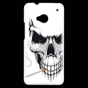Coque HTC One Tête de mort fumeur